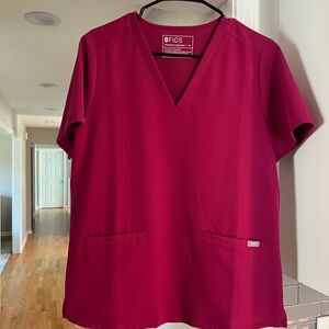 Figs Womens Magenta Scrub Set